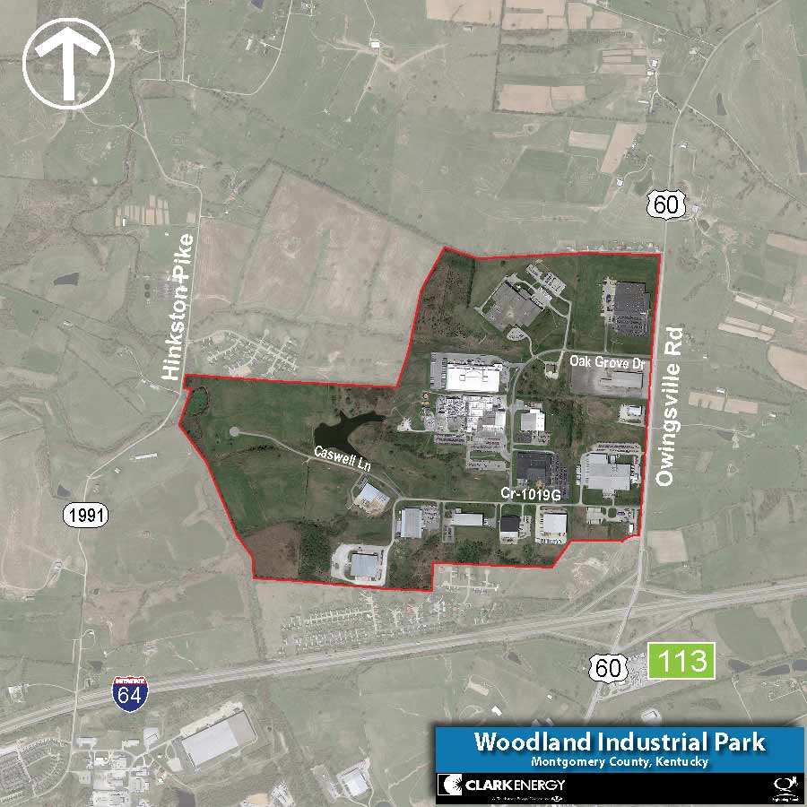 Woodlands Industrial Park Detailed Aerial Map